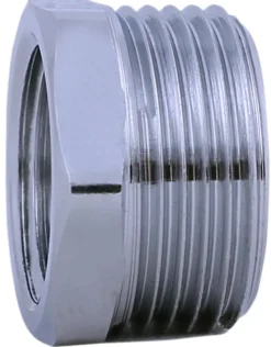 Forkromede*Nippelmuffe forkromet 1/2" x 3/8"
