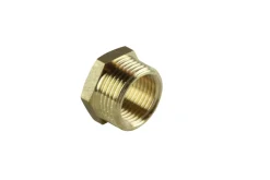Messing*Nippelmuffe messing 3/4" x 1/2"