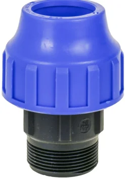 Fittings Til Rør*Nippel til PEM-rør 3/4" x 20 mm Blå/sort