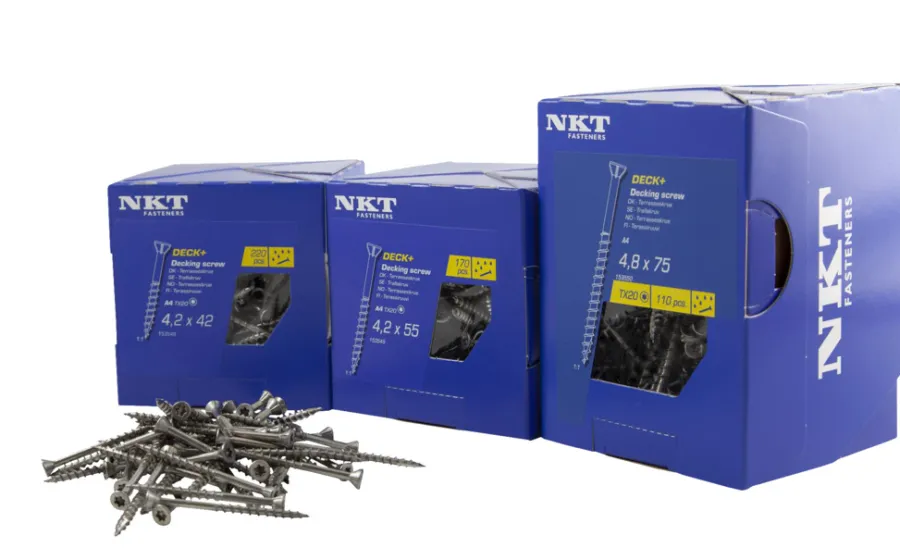 NKT Fasteners Skruer*DECK+ terrasseskrue 4,8 x 75 mm 110 stk.