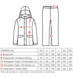 Oak Creek® Beklædning*regntøj unisex str. M sort