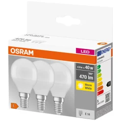 Osram Led-Pærer*LED kronepære E14 4,9 W 3-pk.