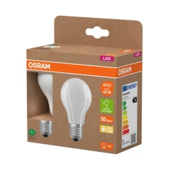Osram Led-Pærer*LED mat standardpære E27 2,2 W 2-pk.