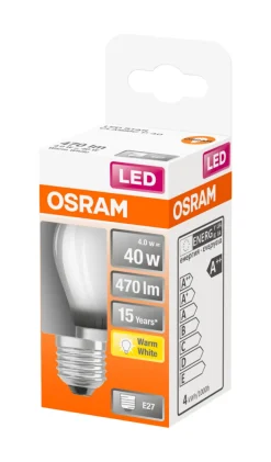 Osram Led-Pærer*LED Star Classic mat kronepære E27 3,4 W