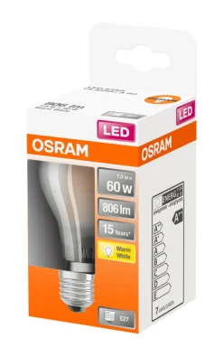 Osram Led-Pærer*LED Star Classic mat standardpære E27 6,5 W