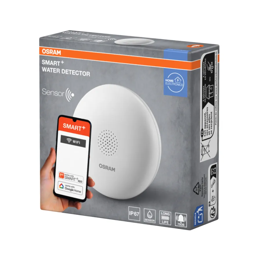 Osram Smart Stik & Sensorer|Vandsikring*SMART+ Wifi vanddetektor hvid