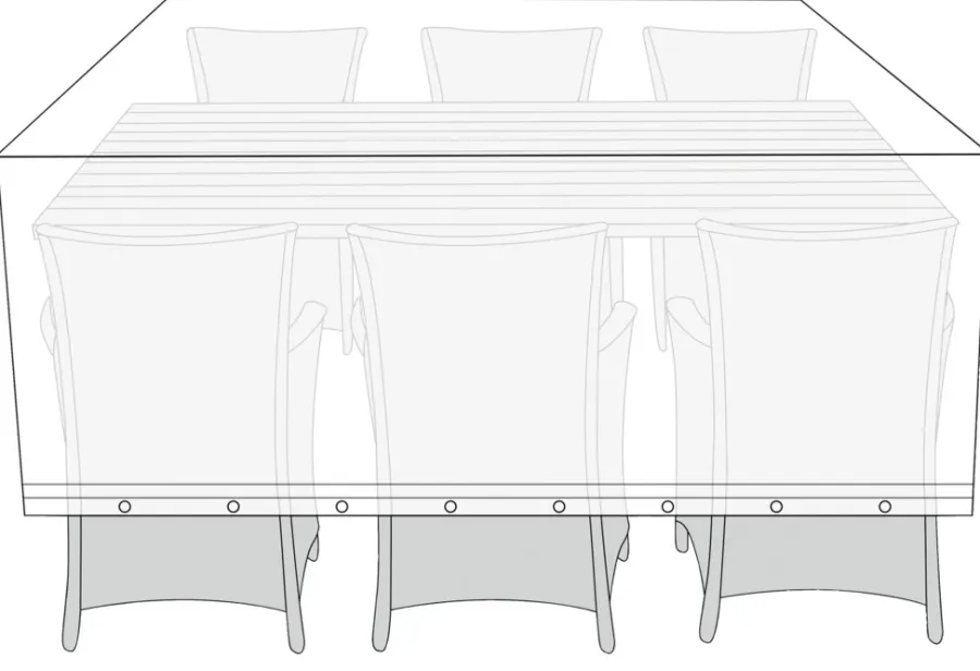 Sunlife® Overtræk Til Parasoller & Havemøbler*Overtræk til havemøbelsæt L220 x B130 x H85 cm -