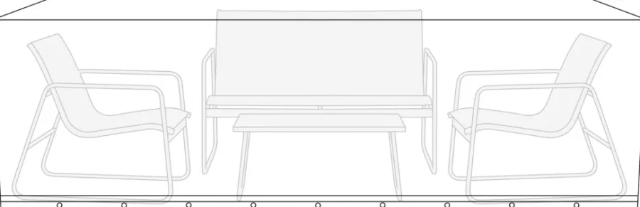 Sunlife® Overtræk Til Parasoller & Havemøbler*Overtræk til havemøbelsæt L220 x B130 x H85 cm -