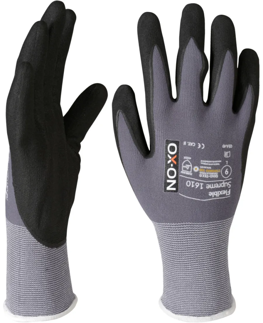 Ox-On Arbejdshandsker*Flexible Supreme 1610 handsker str. 8