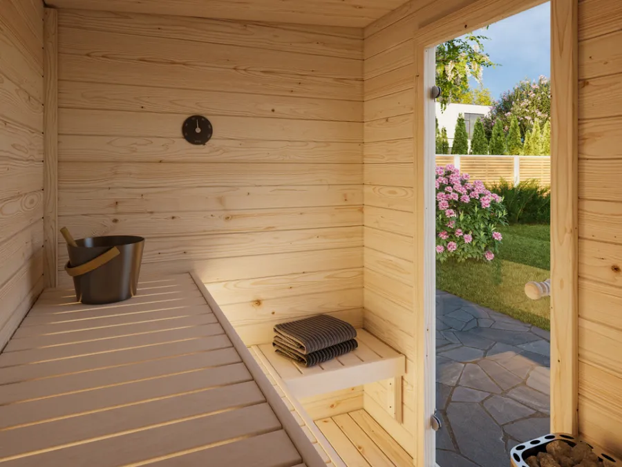 Palmako Pooludstyr|Saunaer*Eir sauna m/ovn 183 x 203 cm