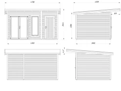 Palmako Bjælkehytter*hytte Aurelia 1 480 x 404 cm
