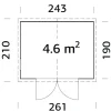 Palmako Redskabsrum*redskabsrum Aksel 1 - 243 x 190 cm