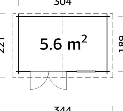 Palmako Redskabsrum*redskabsrum Lotta 320 x 205 cm