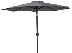 Sunlife® Sæsonafslutning|Parasoller & Markiser*Parasol Arizona grå m/krank og tilt Ø300 cm - Grå dug og sort stang