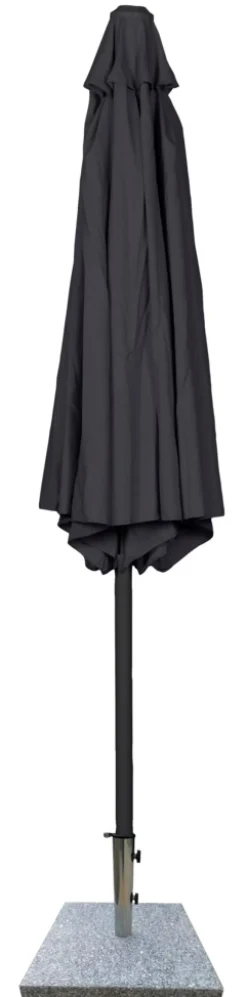 Sunlife® Sæsonafslutning|Parasoller & Markiser*Parasol Arizona sort m/krank & tilt Ø300 cm - Sort dug og sort stang