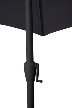 Sunlife® Sæsonafslutning|Parasoller & Markiser*Parasol Arizona sort m/krank & tilt Ø300 cm - Sort dug og sort stang