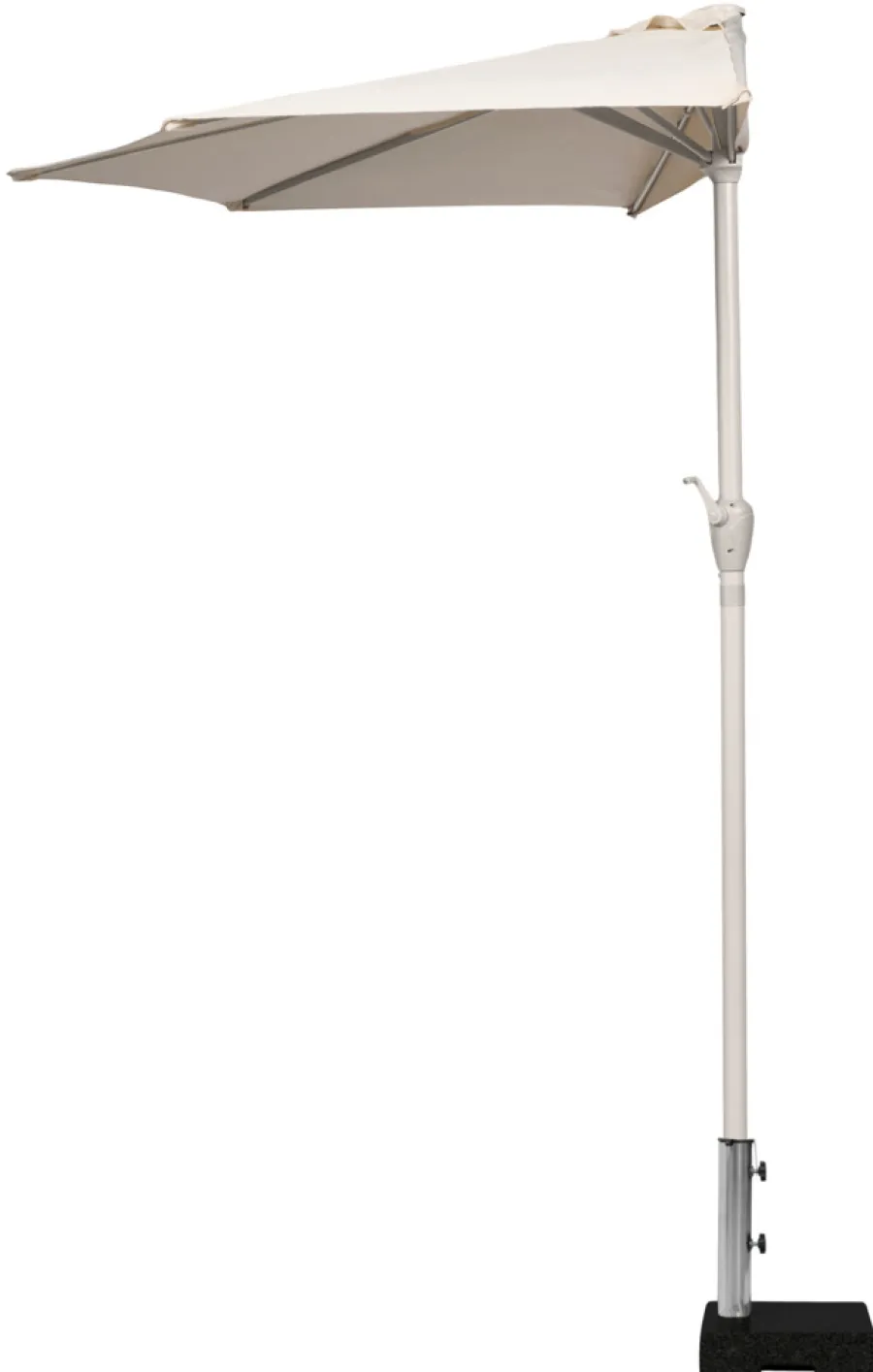 Parasoller & Markiser*Parasolfod halvrund B45 x D28 x H8/30 cm sort