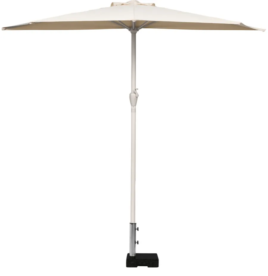 Parasoller & Markiser*Parasolfod halvrund B45 x D28 x H8/30 cm sort