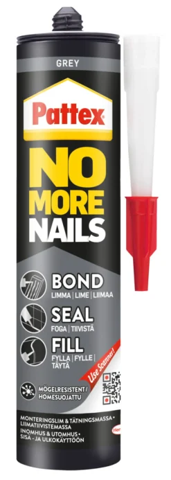 Pattex Montagelim*No More Nails Bond-Seal-Fill 280 ml Grå