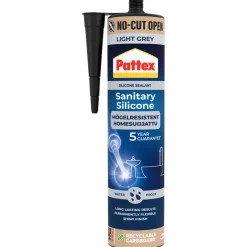 Pattex Silikone*sanitetssilikone lysegrå 280 ml