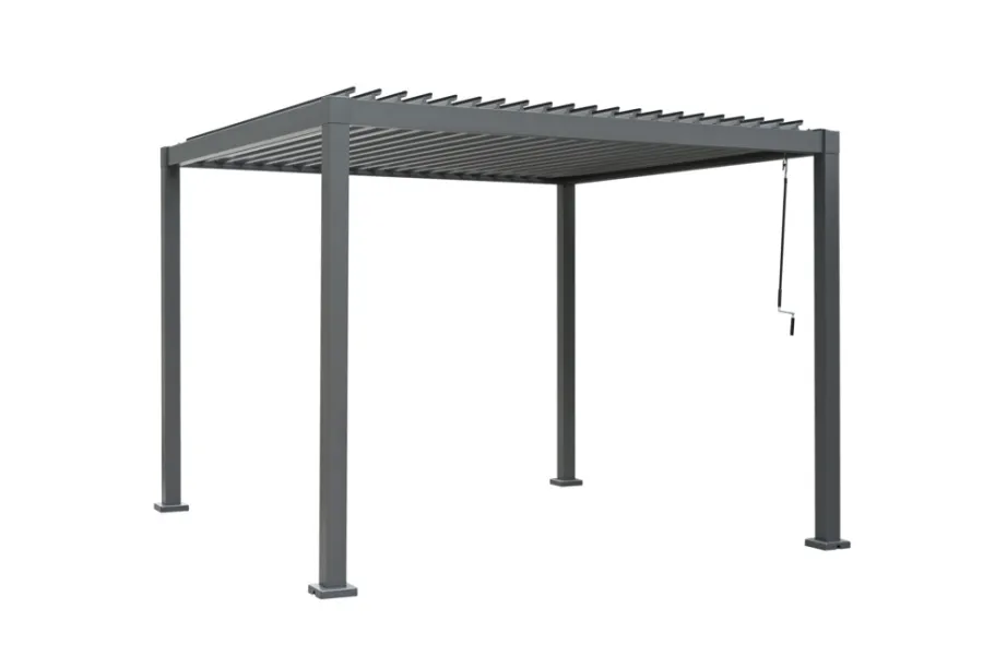 Sunlife® Pavilloner & Partytelte|Overdækning*Pergola m/justerbart tag 3 x 3 meter - Grå