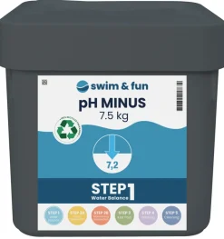 Swim & Fun Poolkemi & Testudstyr*pH-Minus granulat 7,5 kg -