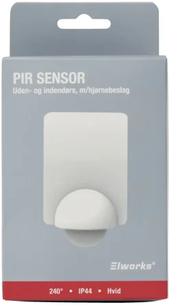 Elworks Sensorer*PIR-sensor 240° indendørs/udendørs - Hvid