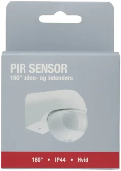 Elworks Sensorer*PIR-sensor 180° indendørs/udendørs - Hvid