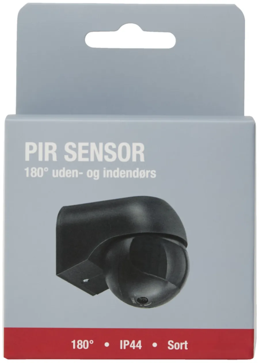 Elworks Sensorer*PIR-sensor 180° indendørs/udendørs - Sort