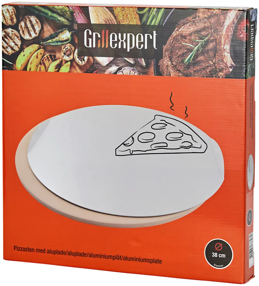 Grillexpert® Grilltilbehør*Pizzasten Ø38 cm med alubageplade -