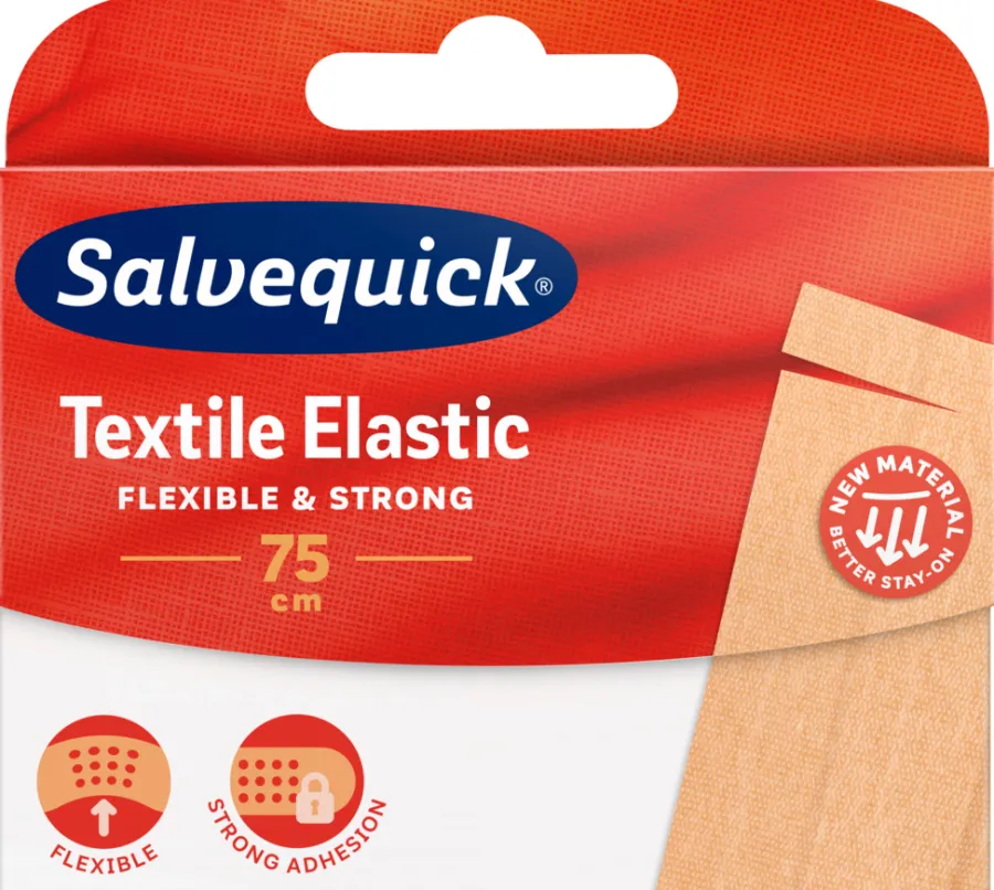 Salvequick Personlig Pleje*Plaster Textile Elastic – 75 cm