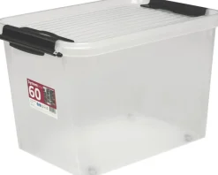 Plast1 Opbevaringskasser*plastboks m/låg klar - SystemBox 60