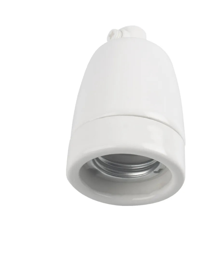 Elworks Elophæng & -Fastgørelse*Porcelænsfatning E27 HVID -
