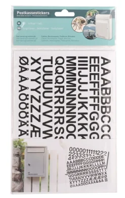 Postkasser|Husnumre & -Bogstaver*Postkassestickers med tal og bogstaver sort