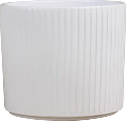 Scan-Pot Krukker*Potteskjuler Pillar Stripes hvid Ø14 cm