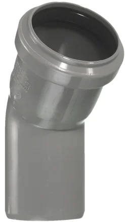 Afløbsrør*PP bøjning grå 75 mm x 45 gr.