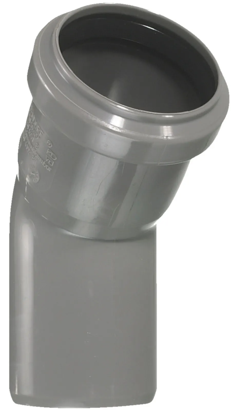 Afløbsrør*PP bøjning grå 75 mm x 45 gr.
