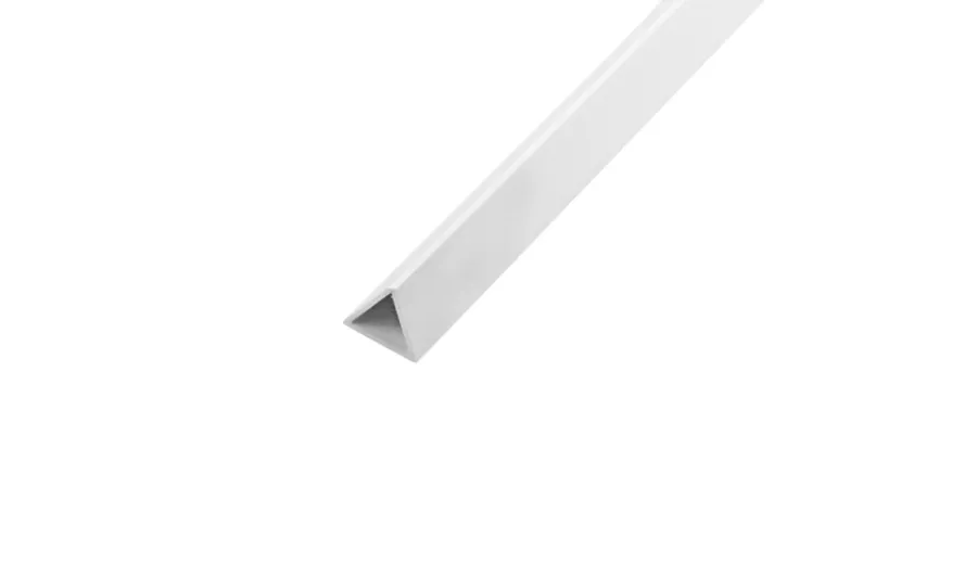 Profillister*Profilliste ombuk trekantet hvid pvc 1000 mm