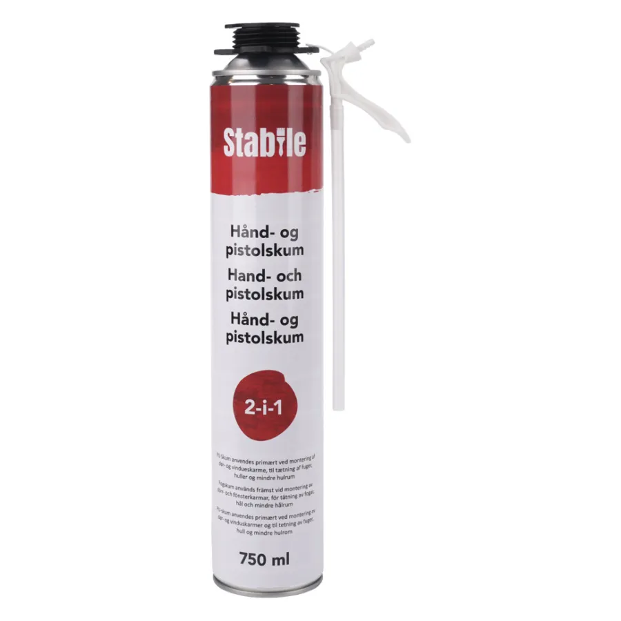 Stabile® Fugeskum*PU hånd- og pistolskum 2-i-1 750 ml -