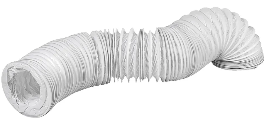 Ventilation*PVC flexslange Ø127 mm x 1 meter hvid