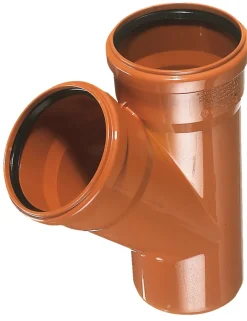 Kloakrør*PVC kloakgrenrør 110 mm x 45 gr. rød