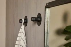 Knager & Knagerækker*Rørkroge sort 2-pk.