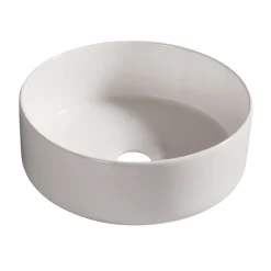 Håndvaske*Rund porcelænsvask fritstående/topmonteret Ø36 cm Hvid
