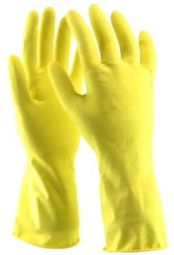 Safe-On Rengøringsartikler*gummihandsker gul størrelse L