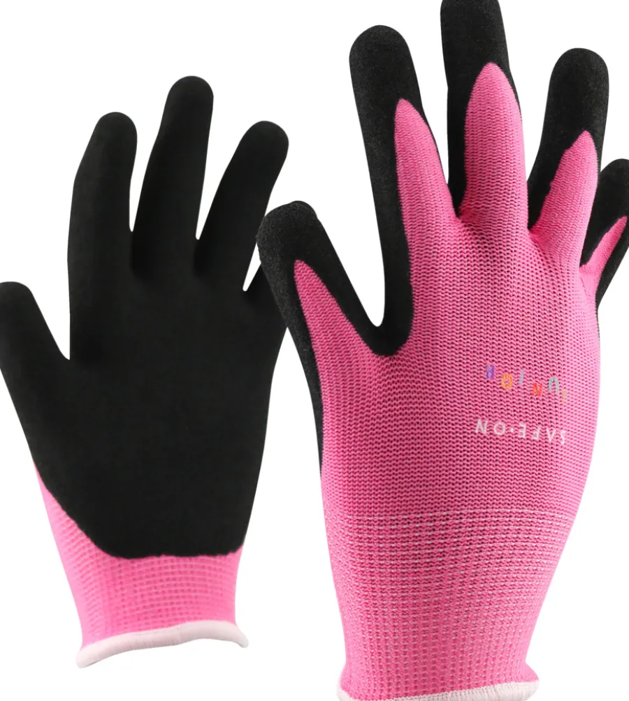 Safe-On Arbejdshandsker*Junior handsker 6-8 år Pink