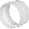 Ventilation*Samlestykke til flexslange Ø100-102 mm - hvid