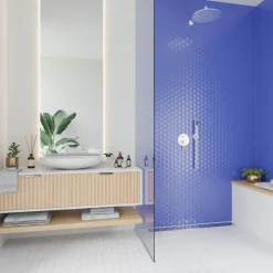 SCG Fliser & Klinker*Mosaik fliser lyseblå 10 net (0,9 m²) Lyseblå med glaseret finish