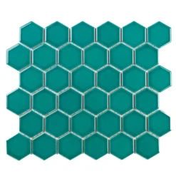 SCG Fliser & Klinker*Mosaik fliser turkisblå 10 net (0,9 m²) Turkisblå med glaseret finish