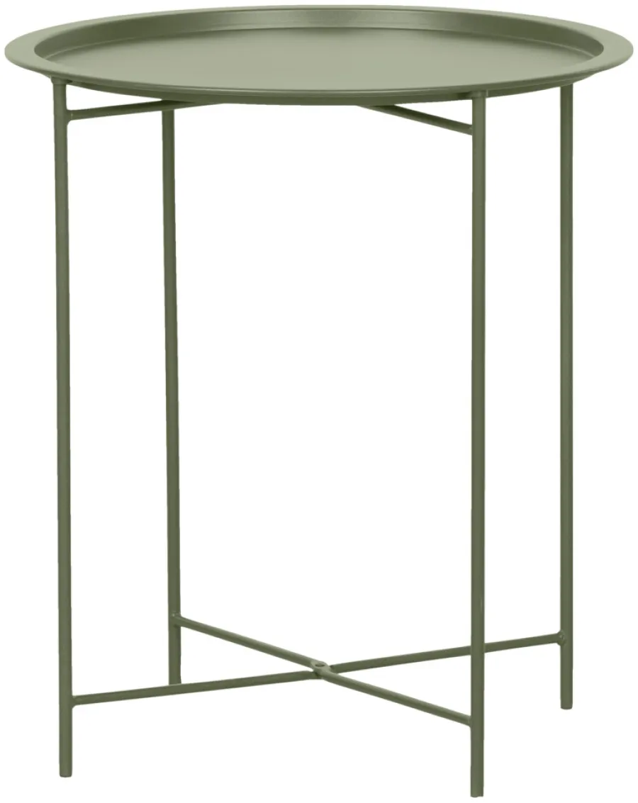 Sunlife® Sæsonafslutning|Haveborde*Sidebord Michigan stål Ø46,8 cm - Olivengrøn