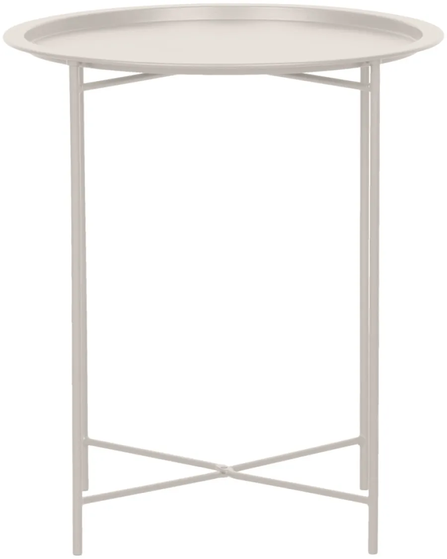 Sunlife® Sæsonafslutning|Haveborde*Sidebord Michigan stål Ø46,8 cm - Sandy grey